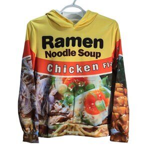 NWOT | Kids Ramen Noodle Soup Chicken Flavor 3D Print Graphic Hoodie | 6/7